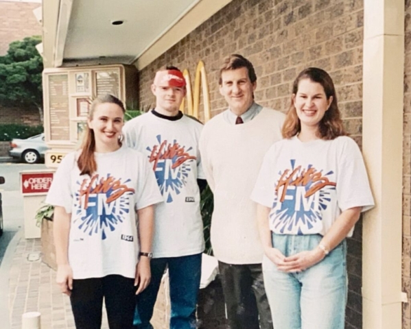 Hitz volunteers and (then) premier Jeff Kennett, McHappy Day (April 1995)