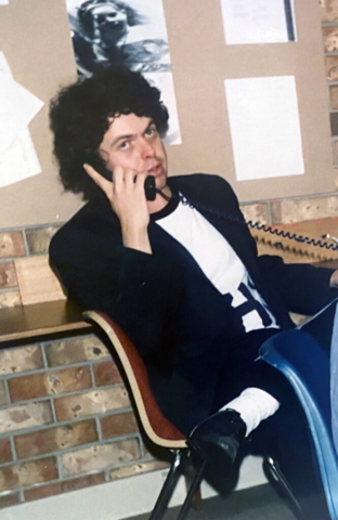 Anton Vanderlely (co-founder) taking listener phone calls (early 1994)
