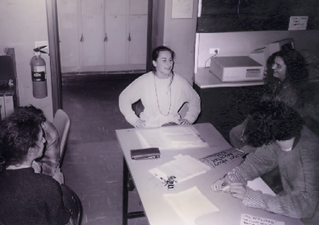 Volunteers in the admin area, Xavier broadcast (July 1993)